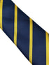 navy dark blue with yellow gold striped tie